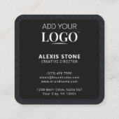 Moderne minimalistische professionele Logo trendy  Vierkante Visitekaartje (Achterkant)