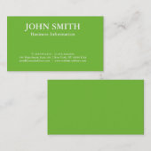 Moderne minimalistische professionele loper groen visitekaartje (Voorkant / Achterkant)