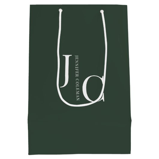 Moderne Minimalistische Professionele Monogram Don Medium Cadeauzakje (Achterkant)
