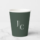 Moderne minimalistische professionele monogram don papieren bekers (Voorkant)