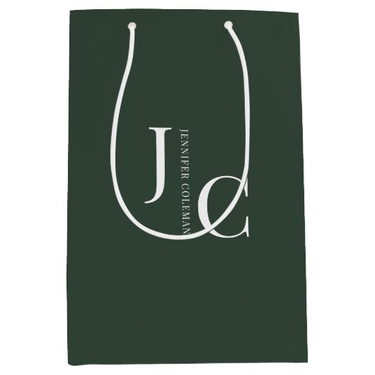 Moderne Minimalistische Professionele Monogram Gro Medium Cadeauzakje (Voorkant)