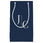 Moderne Minimalistische Professionele Monogram Nav Klein Cadeauzakje (Voorkant)