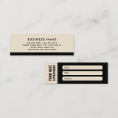 Moderne minimalistische professionele neutrale ben mini visitekaartje (Voorkant / Achterkant)