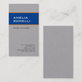 Moderne minimalistische professionele Premium Grey Visitekaartje (Voorkant / Achterkant)