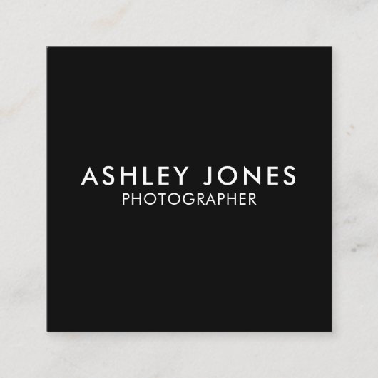 Moderne minimalistische professionele QR-code Vierkante Visitekaartje (Voorkant)