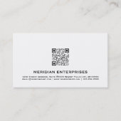 Moderne minimalistische professionele QR-code Visitekaartje (Voorkant)