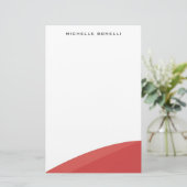 Moderne Minimalistische Professionele Rondingen Briefpapier (Staand voorkant)