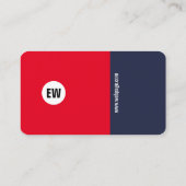 Moderne, minimalistische professionele rood en ind visitekaartje (Achterkant)