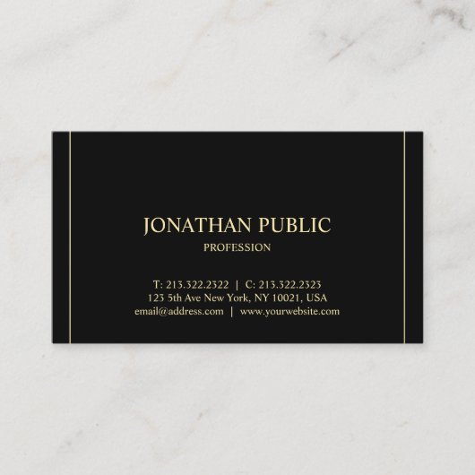 Moderne minimalistische professionele Sjabloon gou Visitekaartje (Voorkant)