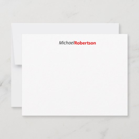 Moderne minimalistische professionele speelruimte notitiekaartje (Voorkant)