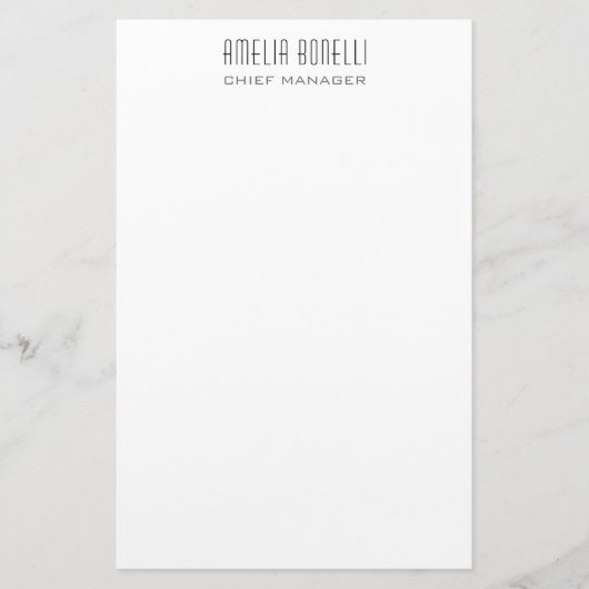 Moderne Minimalistische Professionele Standaard Gr Briefpapier (Voorkant)