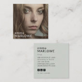 Moderne minimalistische professionele stijlvolle f vierkante visitekaartje (Voorkant / Achterkant)