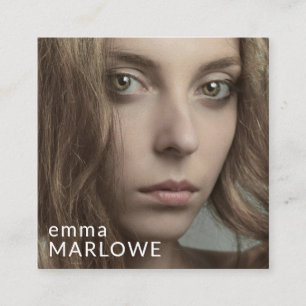 Moderne minimalistische professionele stijlvolle f vierkante visitekaartje