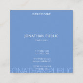 Moderne minimalistische professionele trendy Sjabl Vierkante Visitekaartje (Achterkant)