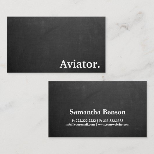 Moderne minimalistische professionele vliegenier s visitekaartje (Voorkant / Achterkant)