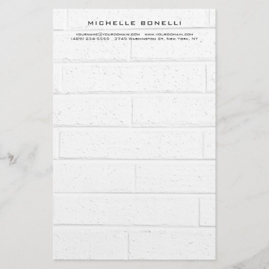 Moderne Minimalistische Professionele Wandontwerp Briefpapier (Voorkant)