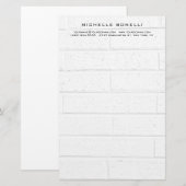 Moderne Minimalistische Professionele Wandontwerpe Briefpapier (Voorkant / Achterkant)