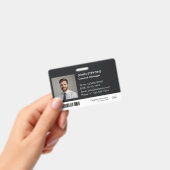 Moderne minimalistische professionele werknemer ID Badge (Handheld)