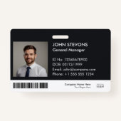 Moderne minimalistische professionele werknemer ID Badge (Voorkant)