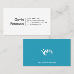 Moderne Minimalistische Professionele Witte Teal V Visitekaartje