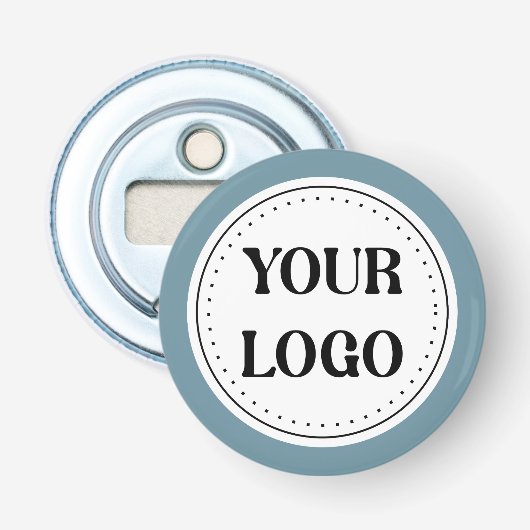 Moderne Minimalistische Professionele Zwart Button Flesopener (Voorkant)