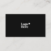 Moderne minimalistische professionele zwarte QR-co Visitekaartje (Achterkant)