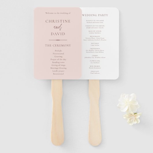 Moderne minimalistische programma's voor Roos en w Handwaaier (Voorkant en achterkant)