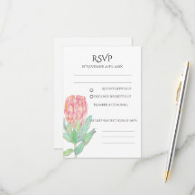Moderne Minimalistische Protea Botanische Bruiloft