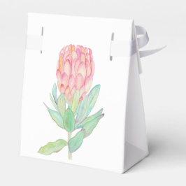 Moderne Minimalistische Protea Botanische Trouwdag Bedankdoosjes