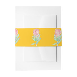 Moderne Minimalistische Protea Botanische Trouwdag Uitnodigingen Wikkel