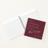 Moderne Minimalistische Pruim Bruiloft Feest Notitieboek (Binnen)
