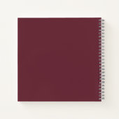 Moderne Minimalistische Pruim Bruiloft Feest Notitieboek (Achterkant)