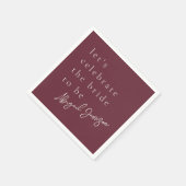 Moderne Minimalistische Pruim Bruiloft Feest Servet (Hoek)