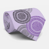 Moderne minimalistische puntcirkel zwart Paarse Stropdas (Opgerold)