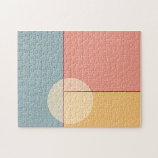 Moderne, minimalistische puzzle legpuzzel (Horizontaal)