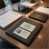 Moderne Minimalistische QR-code Aangepast  Visitekaartje