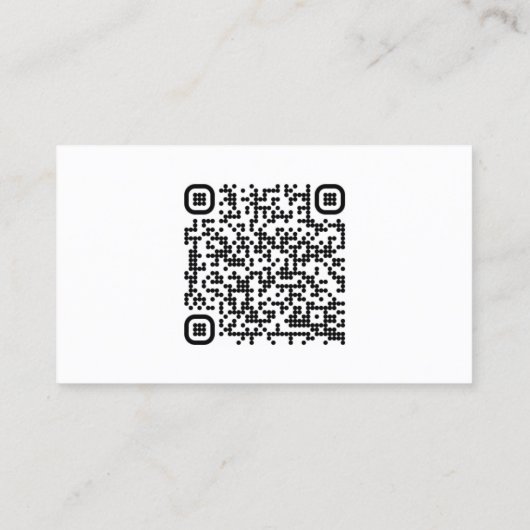 Moderne minimalistische QR-code bruiloft RSVP Visitekaartje (Achterkant)