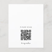Moderne minimalistische QR-code bruiloft uitnodigi (Achterkant)