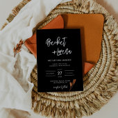 Moderne minimalistische QR-code & details zwarte b Kaart