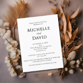 Moderne Minimalistische QR-code Eenvoudige bruilof Uitnodiging Briefkaart