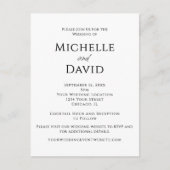 Moderne Minimalistische QR-code Eenvoudige bruilof Uitnodiging Briefkaart (Voorkant)