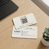 Moderne Minimalistische QR Code Fotograaf Visitekaartje