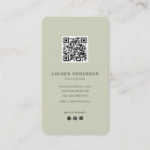 Moderne Minimalistische QR-code Gepersonaliseerd Visitekaartje (Voorkant)