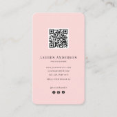 Moderne Minimalistische QR-code Gepersonaliseerde Visitekaartje (Voorkant)