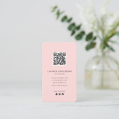 Moderne Minimalistische QR-code Gepersonaliseerde Visitekaartje (Staand voorkant)