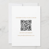 Moderne minimalistische QR-code Gold Elegant Weddi Save The Date (Achterkant)
