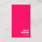 Moderne Minimalistische QR-code hot pink professio Visitekaartje (Voorkant)
