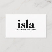 Moderne Minimalistische QR-code Interieur Ontwerpe Visitekaartje (Voorkant)