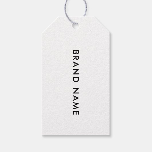 Moderne minimalistische QR-code kledinglabel hange Cadeaulabel (Voorkant)