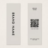 Moderne minimalistische QR-code kledinglabel hange Mini Visitekaartjes (Voorkant /achterkant)